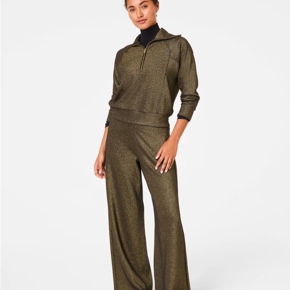 Spanx AirEssentials Half Zip & Wide Leg Pant (SET! 2 PIECES)